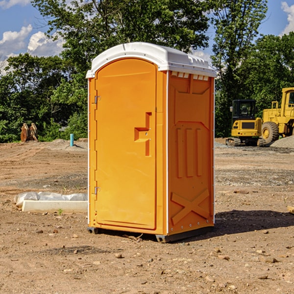 how often are the porta potties cleaned and serviced during a rental period in Bradford County